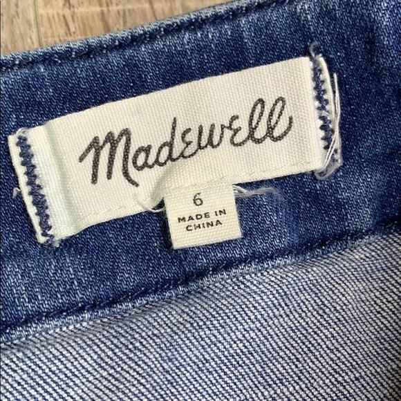 MADEWELL Women's Stretch Denim Asymmetrical Mini Skirt - Picture 4 of 10